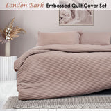 Darrahopens Home & Garden > Bedding Ardor London Bark Embossed Quilt Cover Set Queen