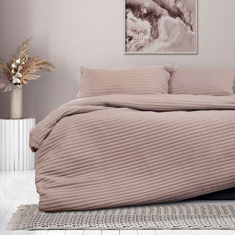 Darrahopens Home & Garden > Bedding Ardor London Bark Embossed Quilt Cover Set Queen
