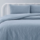 Darrahopens Home & Garden > Bedding Ardor Lottie Bluebell Pinsonic Embossed Quilt Cover Set King