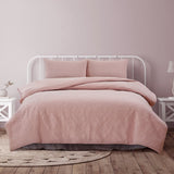 Darrahopens Home & Garden > Bedding Ardor Lottie Blush Pinsonic Embossed Quilt Cover Set Queen