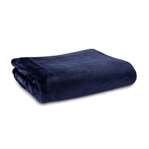 Darrahopens Home & Garden > Bedding Ardor Lucia Luxury Push Blanket Navy Single