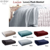 Darrahopens Home & Garden > Bedding Ardor Lucia Luxury Push Blanket Silver Super King