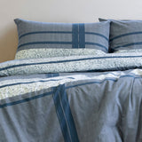 Darrahopens Home & Garden > Bedding Ardor Mateo Navy Polyester Cotton Quilt Cover Set Queen