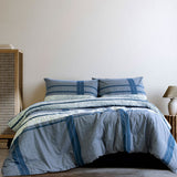 Darrahopens Home & Garden > Bedding Ardor Mateo Navy Polyester Cotton Quilt Cover Set Queen