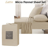 Darrahopens Home & Garden > Bedding Ardor Micro Flannel Sheet Set Latte King