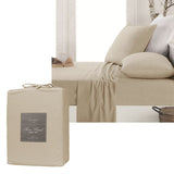 Darrahopens Home & Garden > Bedding Ardor Micro Flannel Sheet Set Latte Mega King
