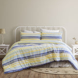 Darrahopens Home & Garden > Bedding Ardor Milford Seafoam Polyester Cotton Quilt Cover Set King
