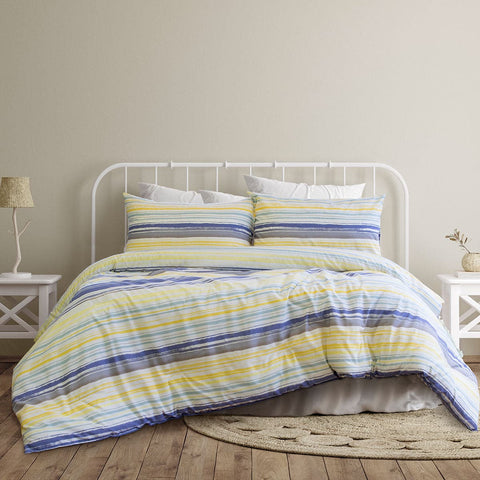 Darrahopens Home & Garden > Bedding Ardor Milford Seafoam Polyester Cotton Quilt Cover Set King