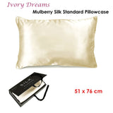 Darrahopens Home & Garden > Bedding Ardor Mulberry Silk Standard Pillowcase Ivory Dreams