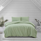 Darrahopens Home & Garden > Bedding Ardor Preston Pale Green Embossed Quilt Cover Set Queen