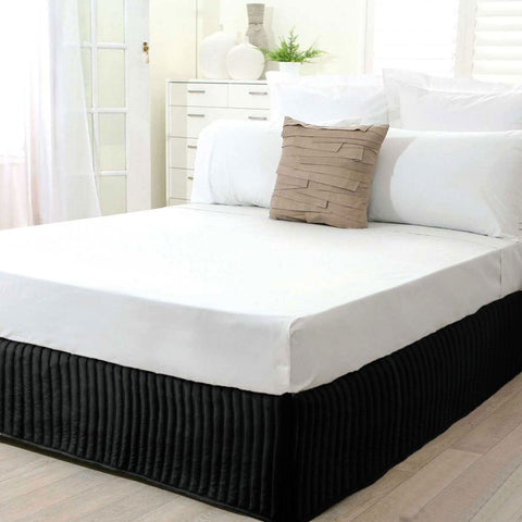 Darrahopens Home & Garden > Bedding Ardor Quilted Valance Black SINGLE