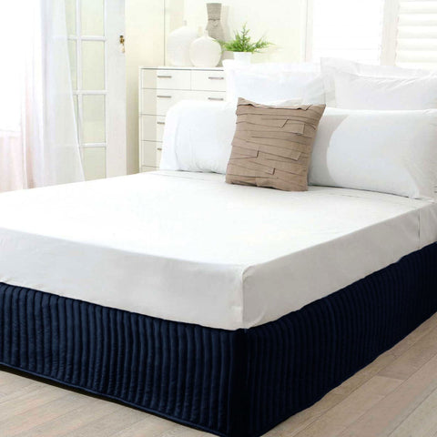 Darrahopens Home & Garden > Bedding Ardor Quilted Valance Navy Single
