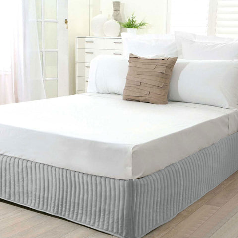 Darrahopens Home & Garden > Bedding Ardor Quilted Valance Silver SINGLE