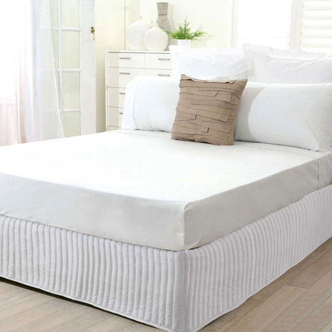 Darrahopens Home & Garden > Bedding Ardor Quilted Valance White KING SINGLE