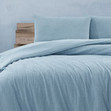 Darrahopens Home & Garden > Bedding Ardor South Coast Pale Blue Embossed Quilt Cover Set Queen