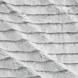 Darrahopens Home & Garden > Bedding Ardor Striped Faux Fur Grey Super Soft Quilt Cover Set Queen