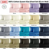 Darrahopens Home & Garden > Bedding Artex 250TC 100% Cotton Sheet Set Queen Navy