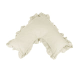 Darrahopens Home & Garden > Bedding Artex Polyester Cotton V Shape Ruffle Pillowcase Cream