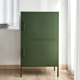 darrahopens Home & Garden > Bedding ArtissIn Double Storage Cabinet Shelf Organizer Bedroom Green