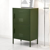 darrahopens Home & Garden > Bedding ArtissIn Double Storage Cabinet Shelf Organizer Bedroom Green