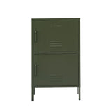 darrahopens Home & Garden > Bedding ArtissIn Double Storage Cabinet Shelf Organizer Bedroom Green