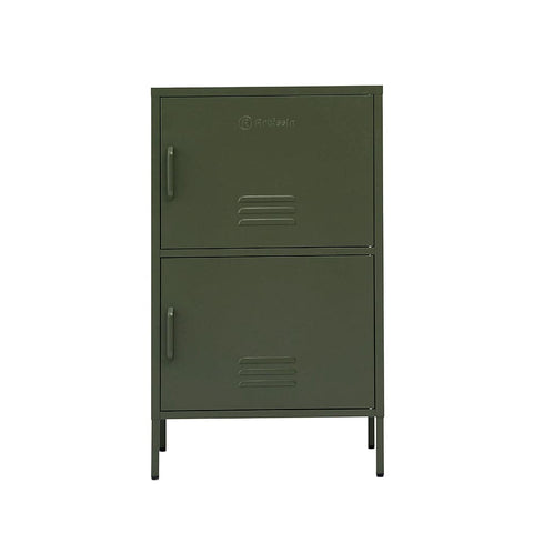 darrahopens Home & Garden > Bedding ArtissIn Double Storage Cabinet Shelf Organizer Bedroom Green
