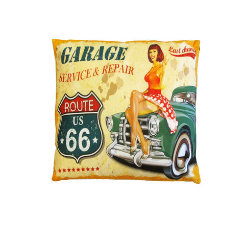 Darrahopens Home & Garden > Bedding Australian Mancave Retro Cushion Route 66 40 x 40 cm