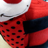 Darrahopens Home & Garden > Bedding Baby Red Blanket with Toy Ladybug