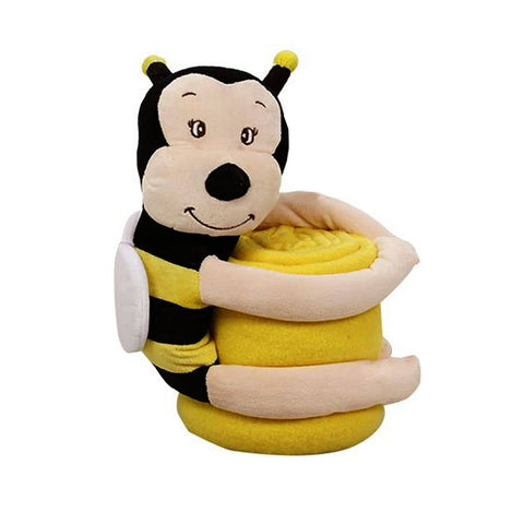 Darrahopens Home & Garden > Bedding Baby Yellow Blanket with Toy Bumble Bee