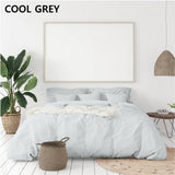 darrahopens Home & Garden > Bedding Balmain 1000 Thread Count Hotel Grade Bamboo Cotton Quilt Cover Pillowcases Set - King - Cool Grey