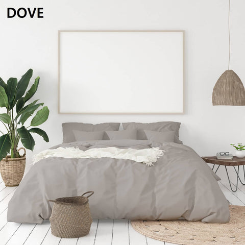 darrahopens Home & Garden > Bedding Balmain 1000 Thread Count Hotel Grade Bamboo Cotton Quilt Cover Pillowcases Set - King - Dove