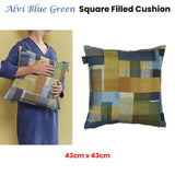 Darrahopens Home & Garden > Bedding Bedding House Alvi Blue Green Square Filled Cushion 43cm x 43cm