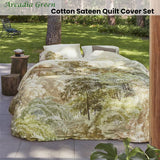 Darrahopens Home & Garden > Bedding Bedding House Arcadia Green Cotton Sateen Quilt Cover Set Queen