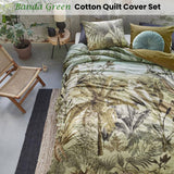 Darrahopens Home & Garden > Bedding Bedding House Banda Green Cotton Quilt Cover Set Queen