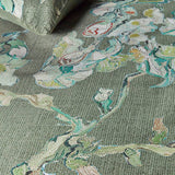 Darrahopens Home & Garden > Bedding Bedding House Blossoming Green Cotton Sateen Quilt Cover Set King