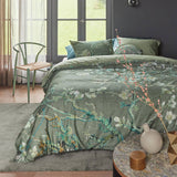 Darrahopens Home & Garden > Bedding Bedding House Blossoming Green Cotton Sateen Quilt Cover Set Queen