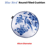 Darrahopens Home & Garden > Bedding Bedding House Blue Bird Round Filled Cushion 40cm Diameter