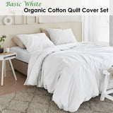 Darrahopens Home & Garden > Bedding Bedding House Organic Cotton Basic White Quilt Cover Set Queen