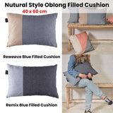 Darrahopens Home & Garden > Bedding Bedding House Reweave Blue Filled Cushion 40cm x 60cm