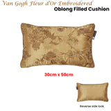 Darrahopens Home & Garden > Bedding Bedding House Van Gogh Fleur d'Or Embroidered Oblong Filled Cushion 30cm x 50cm