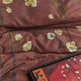 Darrahopens Home & Garden > Bedding Bedding House Van Gogh Plum Blossoms Red Cotton Sateen Quilt Cover Set King