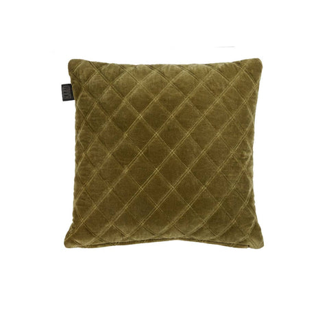 Darrahopens Home & Garden > Bedding Bedding House Vercors Luxury Cotton Velvet Filled Square Cushion - Olive Green