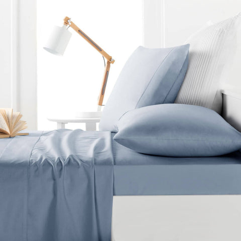 Darrahopens Home & Garden > Bedding Belmondo 225TC Sheet Set French Blue - Queen