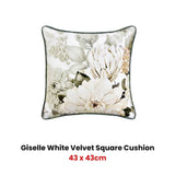 Darrahopens Home & Garden > Bedding Bianca Giselle Square White Velvet Cushion