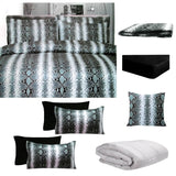 Darrahopens Home & Garden > Bedding Big Sleep 8 Pce Bed in a Bag Set Snake Skin Black Double