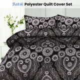 Darrahopens Home & Garden > Bedding Big Sleep Batik Black Quilt Cover Set Double