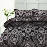 Darrahopens Home & Garden > Bedding Big Sleep Batik Black Quilt Cover Set Double