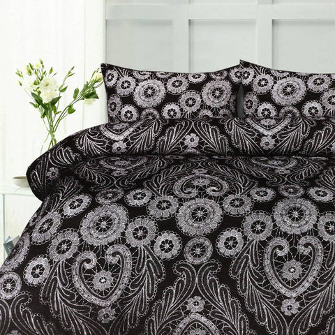 Darrahopens Home & Garden > Bedding Big Sleep Batik Black Quilt Cover Set Double