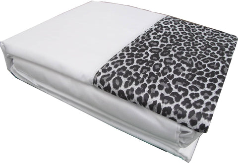 Darrahopens Home & Garden > Bedding Big Sleep Leopard Sheet Set White DOUBLE