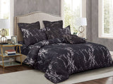 Darrahopens Home & Garden > Bedding Black Marble Super King Size Duvet Doona Quilt Cover Set